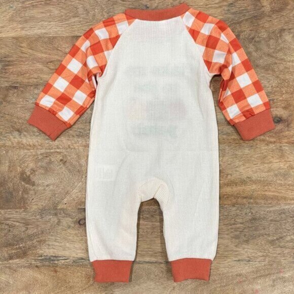 5/$20 NEW 12M Infants Take Me To the Pumpkin Patch Embroidered Jumpsuit - Picture 6 of 8